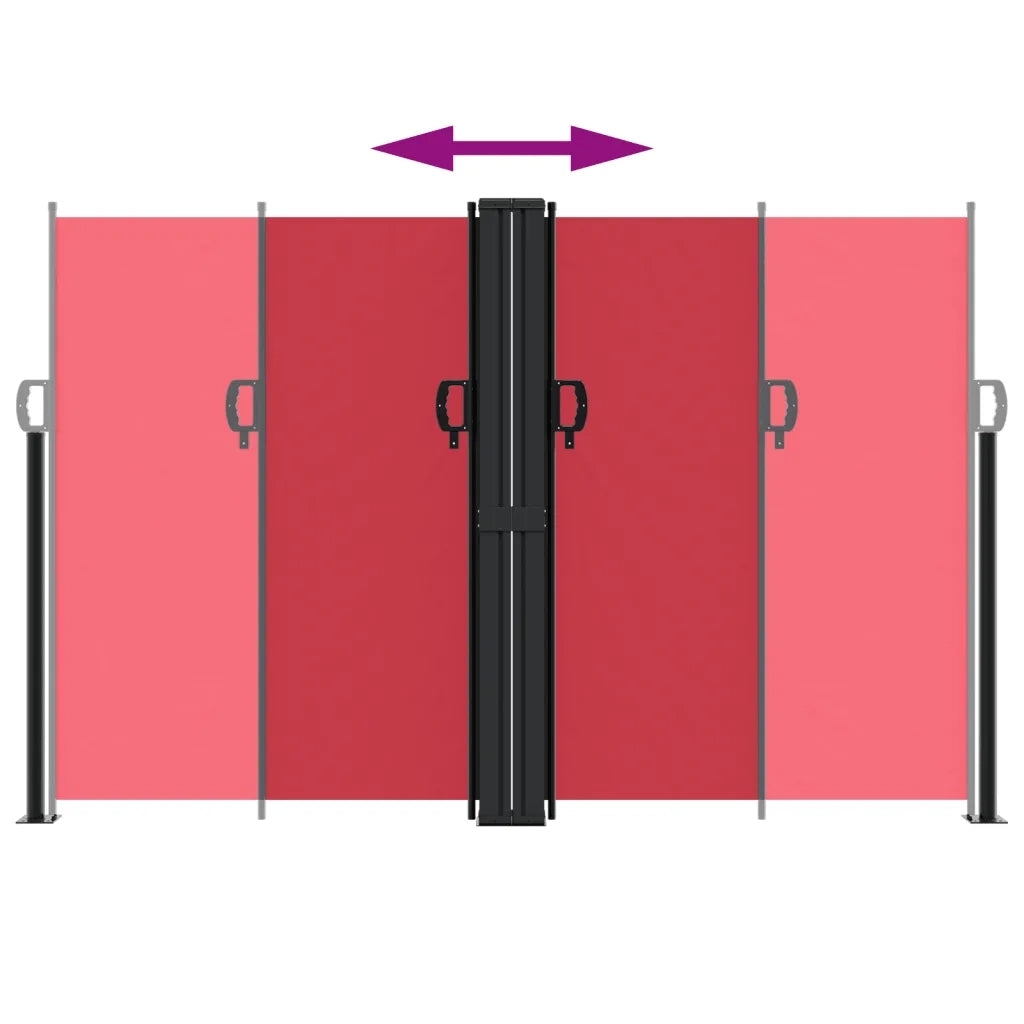 Tenda da Sole Laterale Retrattile Rossa 160x600 cm 4004627