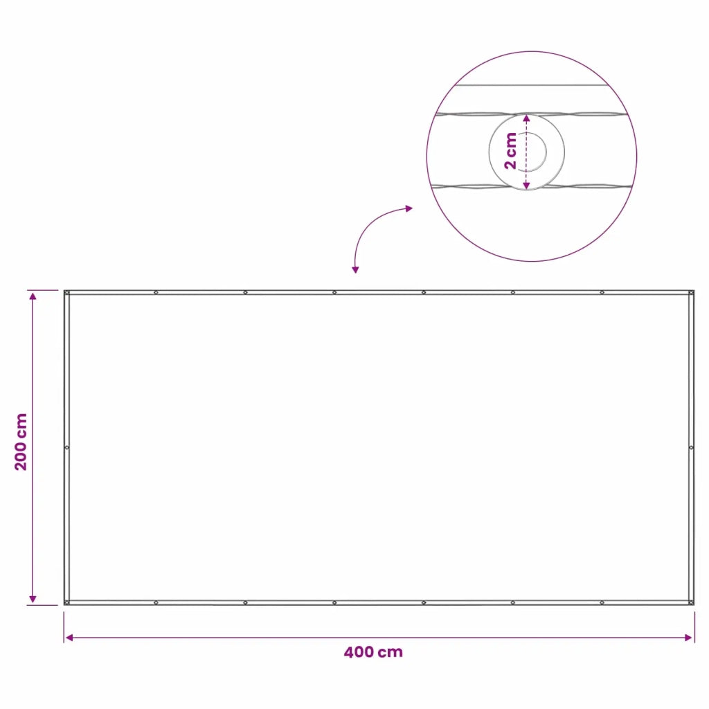 Schermo di Privacy per Balcone 200 x 400 cm 42036464