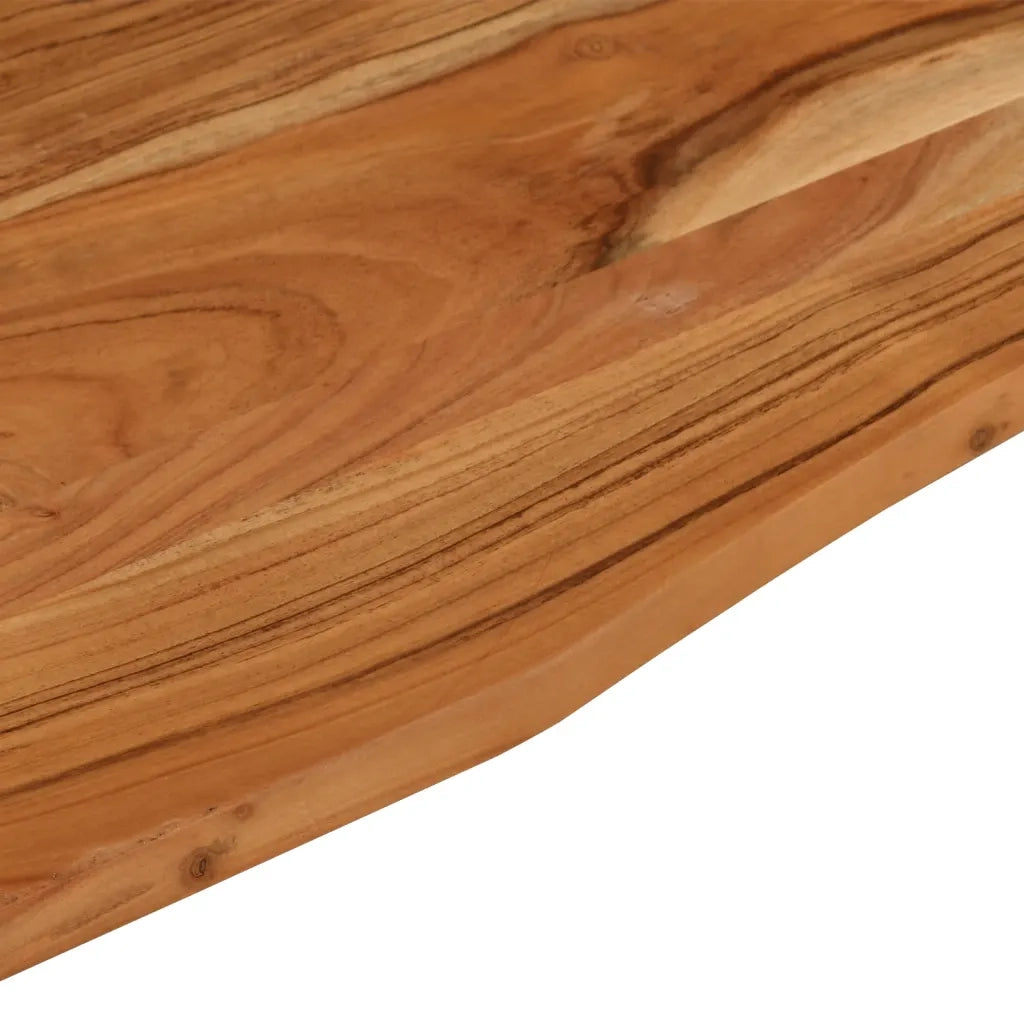Piano Scrivania 110x80x2,5cm Rettangolare Legno Massello Acacia 370176