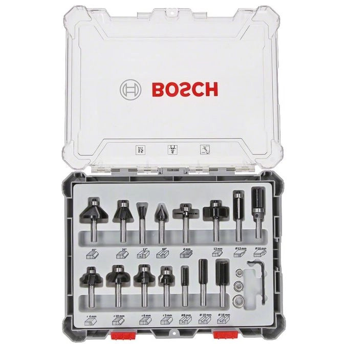 Bosch 2 607 017 471 punta per fresa Set di punte 15 pz