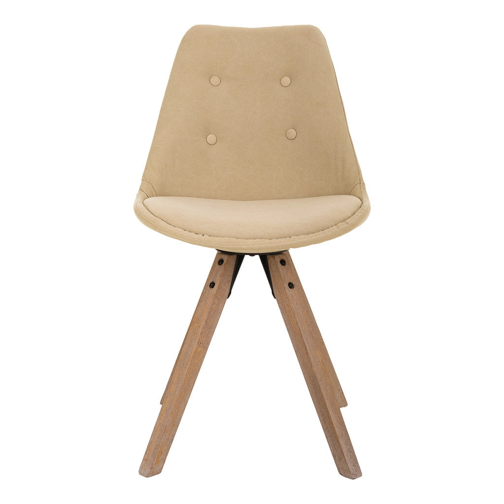 Sedia in legno color panna 48x44x47/84h