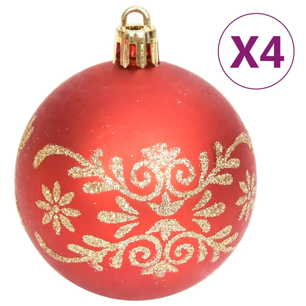 Set Addobbi di Natale 70 pz Oro e Rosso