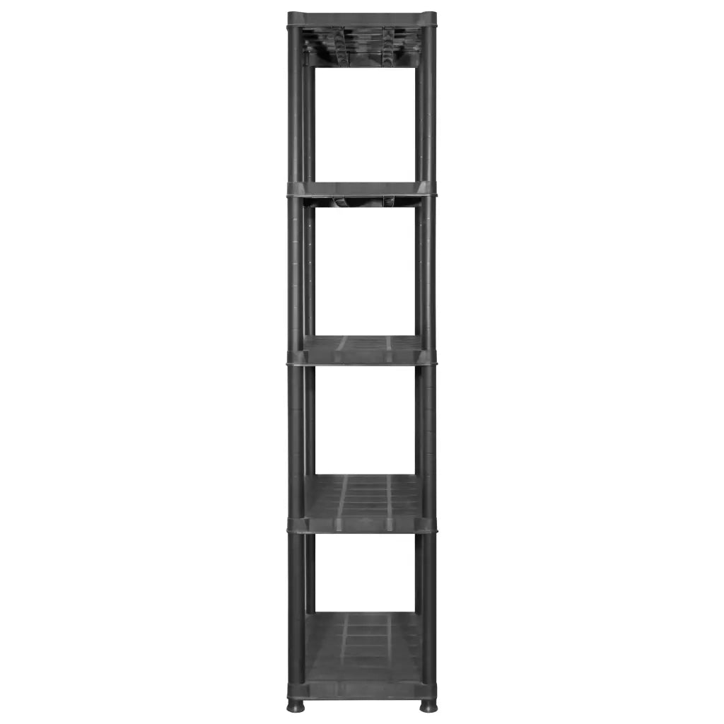 Scaffale a 5 Ripiani Nero 142x38x170 cm in Plastica 3059852