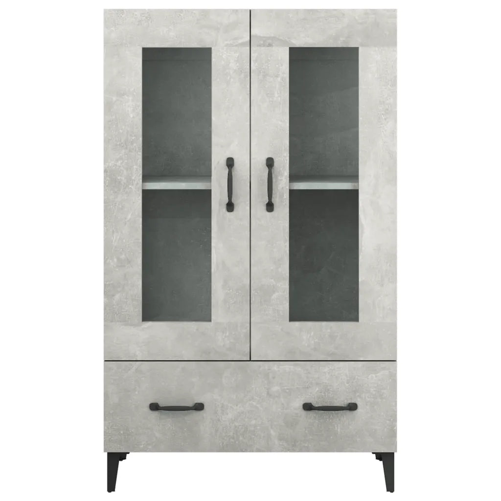 Credenza-Buffet-Armadio da cucina Grigio Cemento 70x31x115 cm in Legno Multistrato 876530