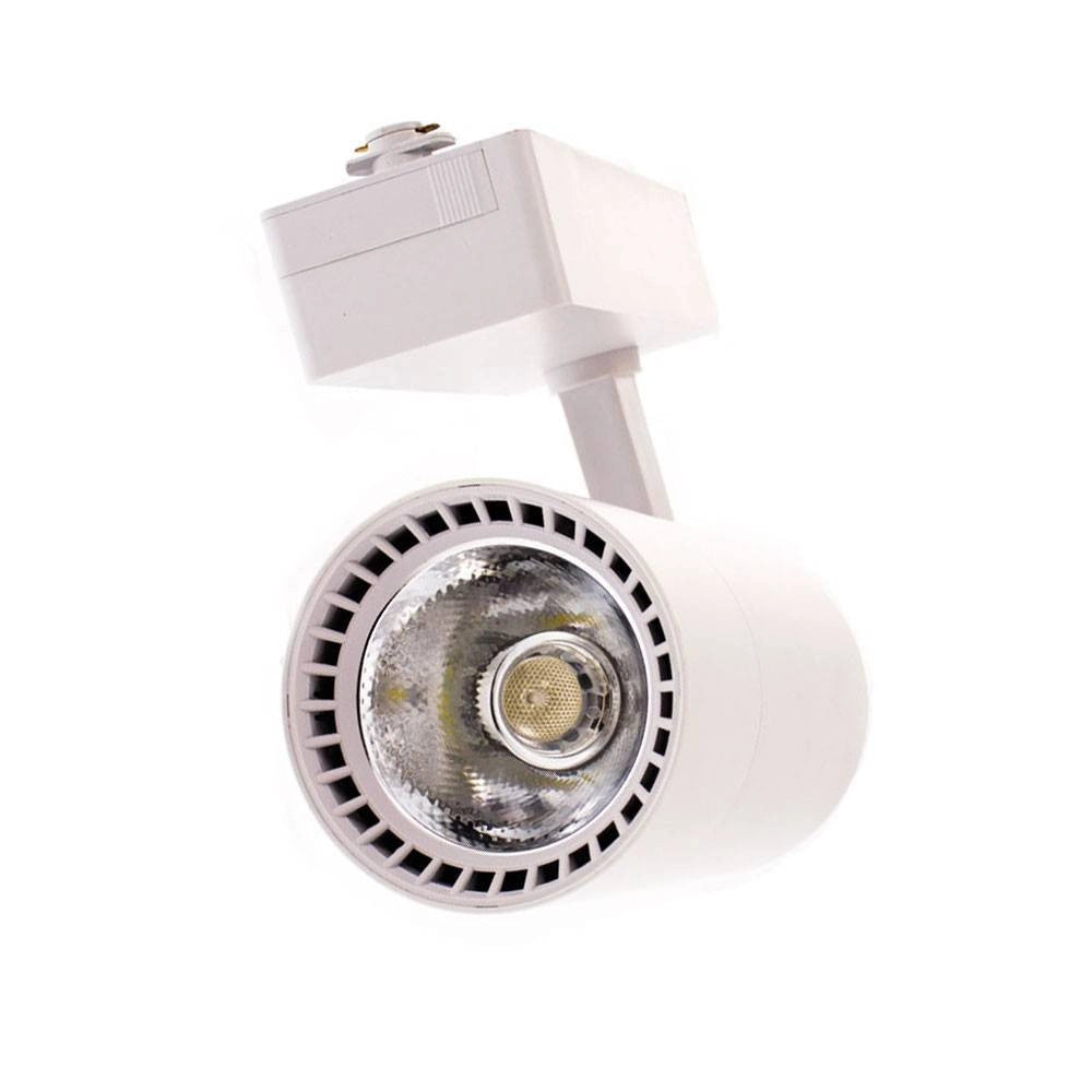 Trade Shop - Faretto Led Cob Con Binario 30w Lampada Pista Luce Naturale Fredda Calda F30w-9a -