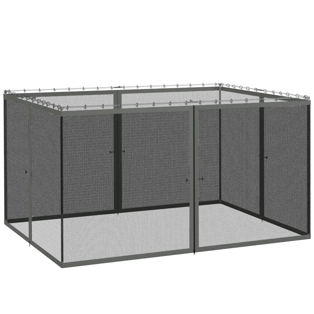 Zanzariere per gazebo giardino ¨C zephmum ¨C 4 pezzi per 3x4m grigio