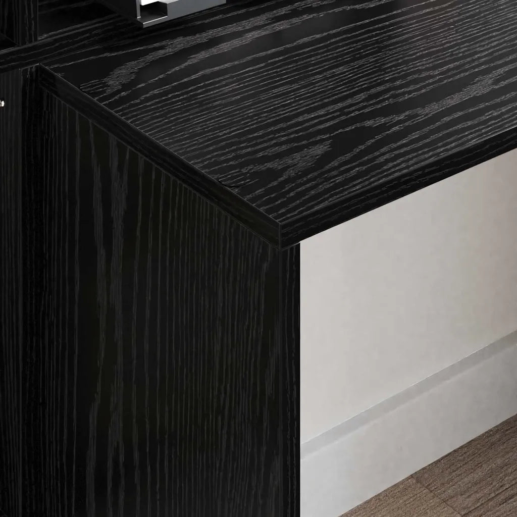 Scrivania Rovere Nero 138,5 x 55 x 143 cm Legno multistrato 3337250