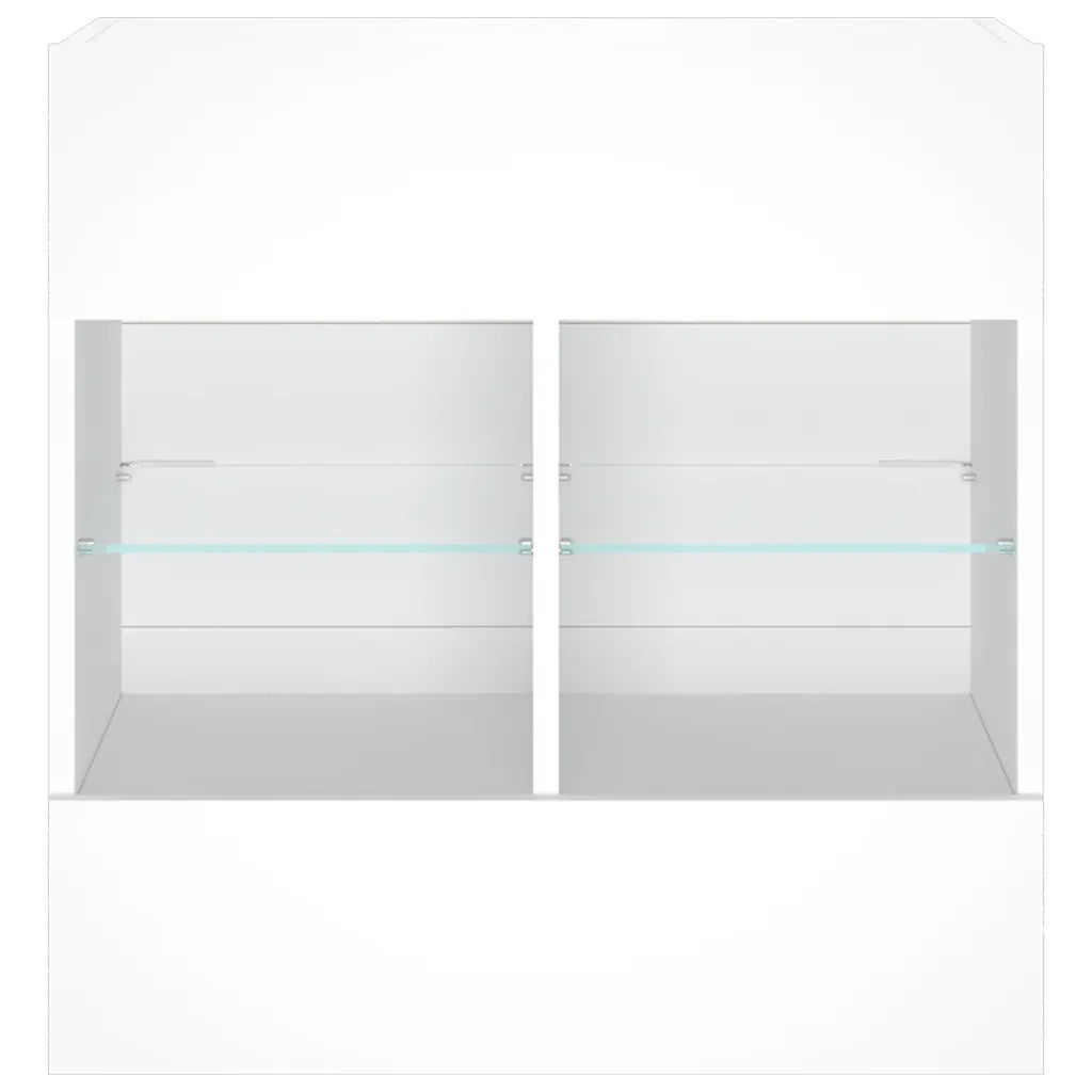 Mobile TV a Parete con Luci LED Bianco 58,5x30x60,5 cm 837092