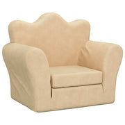 Divano letto | Sof¨¤ letto | Letto singolo per Bambini Crema in Morbido Peluche