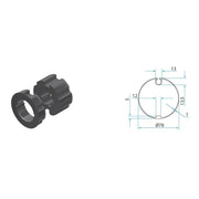 TM2 45 ADATTATORE PER TUBO TONDO 78MM CON OGIVA FAAC A4505_0521S AUTOMAZIONE