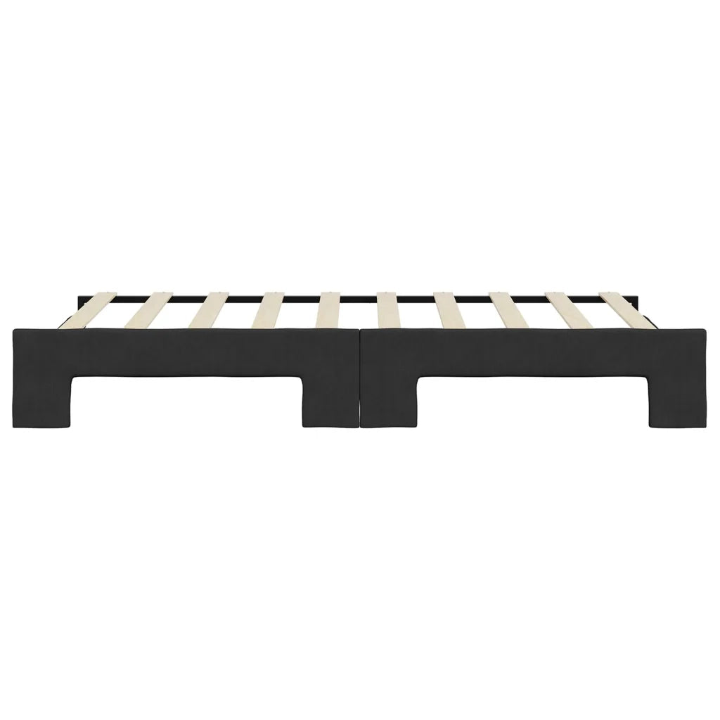 Divano Letto con Letto Estraibile Nero 90x190 cm in Tessuto 3197542