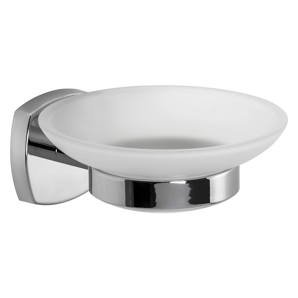 PORTA SAPONE SERIE 'STARTER' leghe metalliche - vetro opaco  - METAFORM