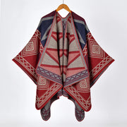 Sciarpa da donna spessa e calda in jacquard stile retr¨°, alla moda.
