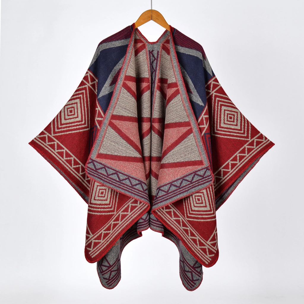 Sciarpa da donna spessa e calda in jacquard stile retr¨°, alla moda.
