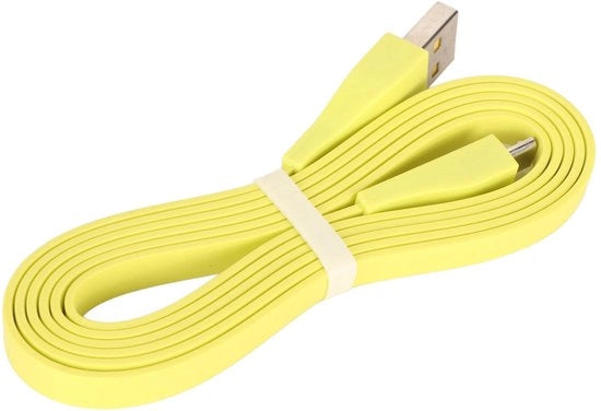 Cavo di ricambio USB - Cavo resistente e duraturo - Caricamento rapido e stabile - Colorazione fluorescente gialla - Adatto per UE Boom e Mega Boom - 1,2 m