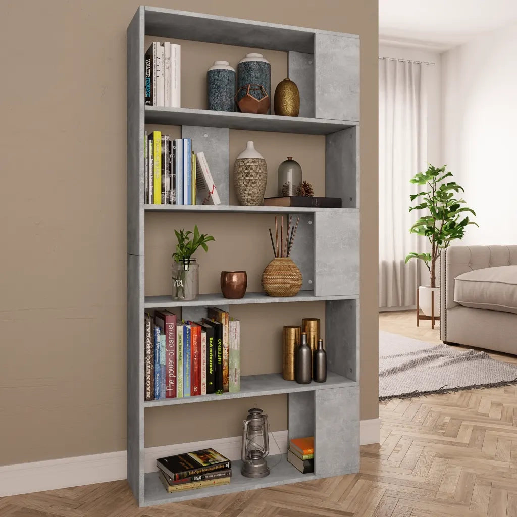 Libreria/Divisorio Grigio Cemento 80x24x159cm Legno Ingegnerizzato 800103