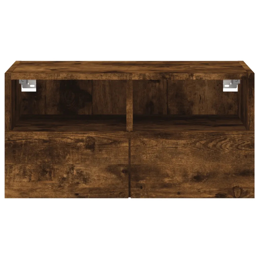 Mobile TV a Parete | Armadietto TV | Mobile Porta TV Rovere Fumo 60x30x30 cm in Legno Multistrato