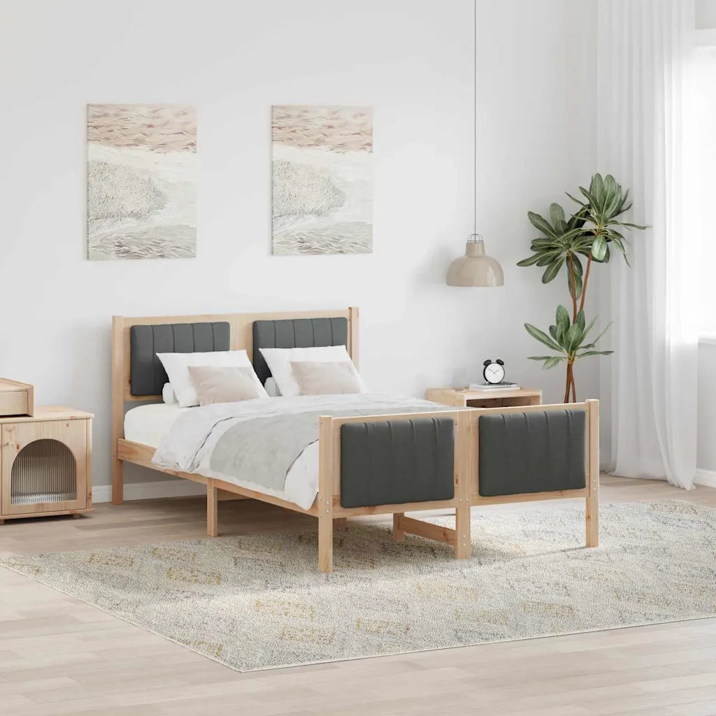 Struttura del Letto marrone e grigio scuro 120 x 200 cm 878470