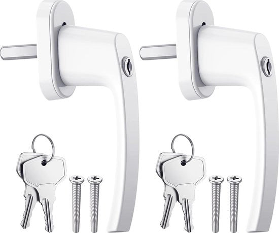 Maniglia per finestra in alluminio 2X, maniglia di sicurezza per finestra chiusura, blocco finestra, serratura per bambini, maniglia per finestra a serraggio parallelo