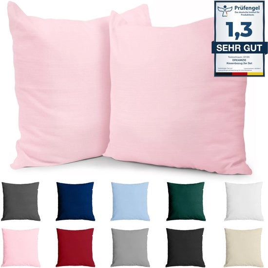 Cuscino copri 40x40 cm di cotone rinforzato (set da 2) - Rosa - Tessuto compatto con 57 fili/cm² - Cuscino copri 40x40 cm - Certificato Oeko Tex - 

Modello: 40x40 cm
Dimensioni: 40x40 cm
Materiali: Cotone rinforzato
Certificazioni: Oeko Tex