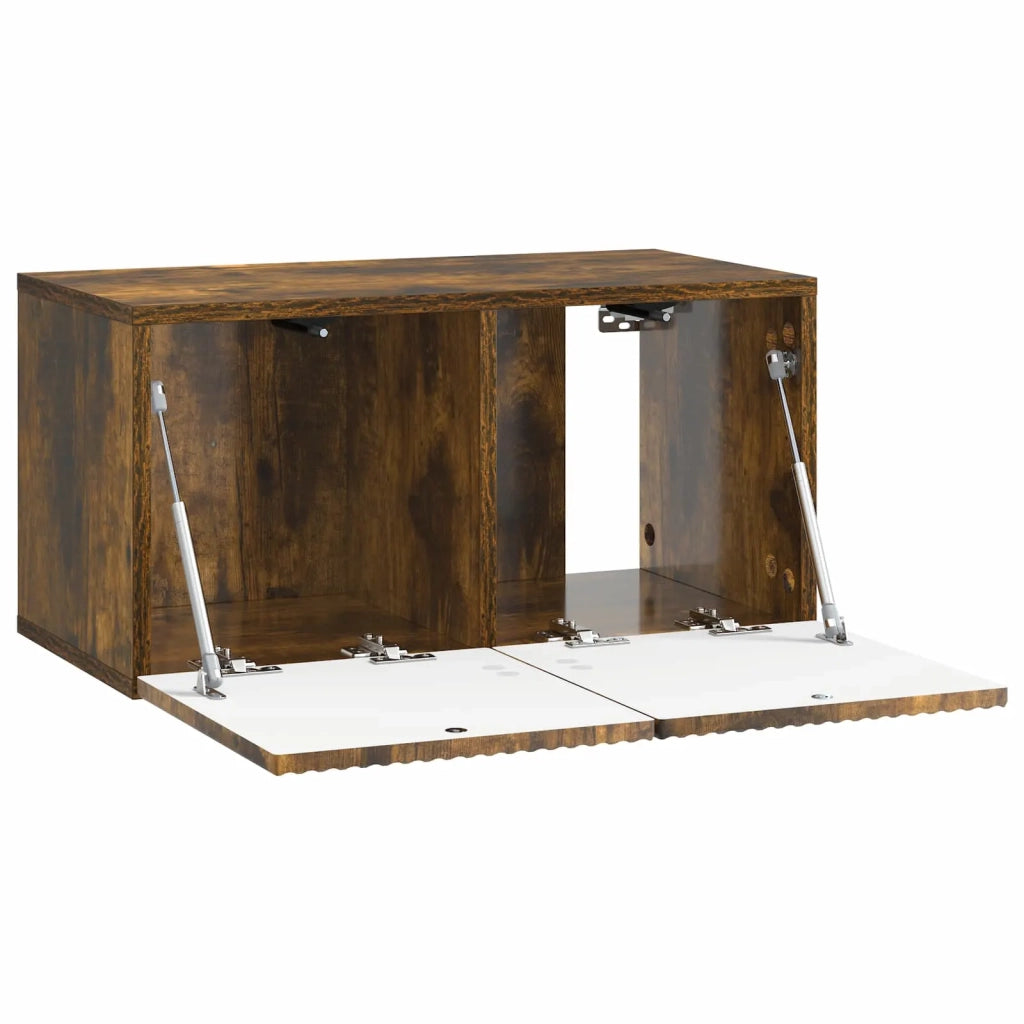 Mobile TV da Muro | Armadietto TV | Mobile Porta TV Rovere Fumo 59,5 x 31 x 30 cm