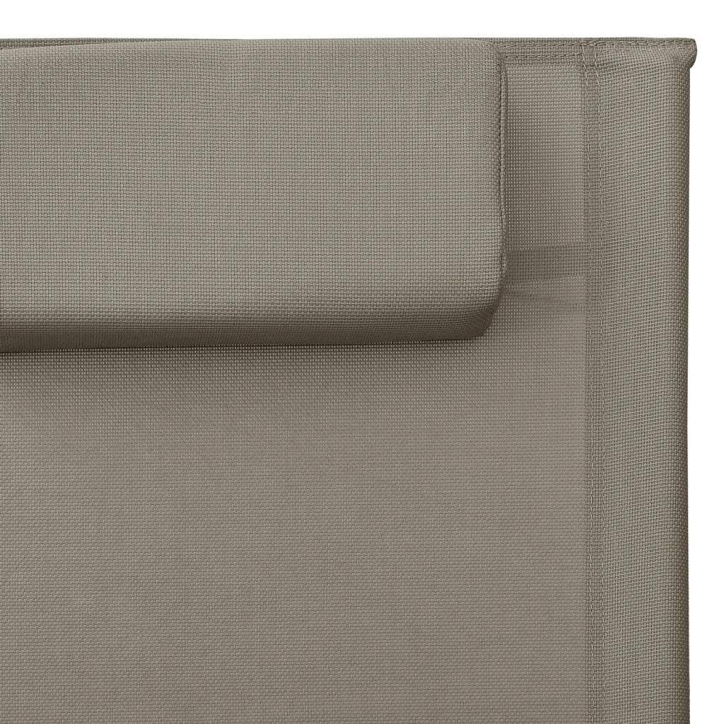 Lettino Prendisole in Textilene Grigio Talpa e Grigio cod mxl 23079