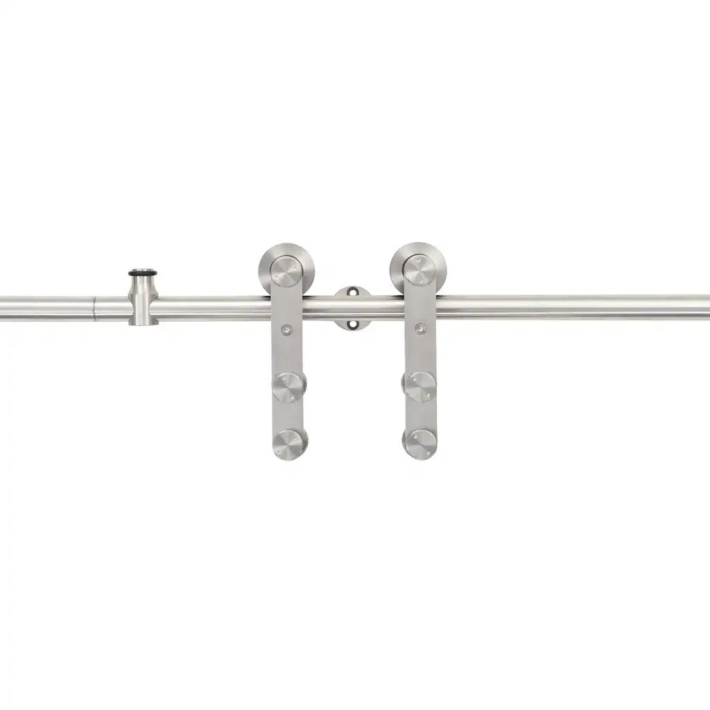 Kit Binari Porta Scorrevole 183cm Acciaio Inossidabile Argento CFW9018356