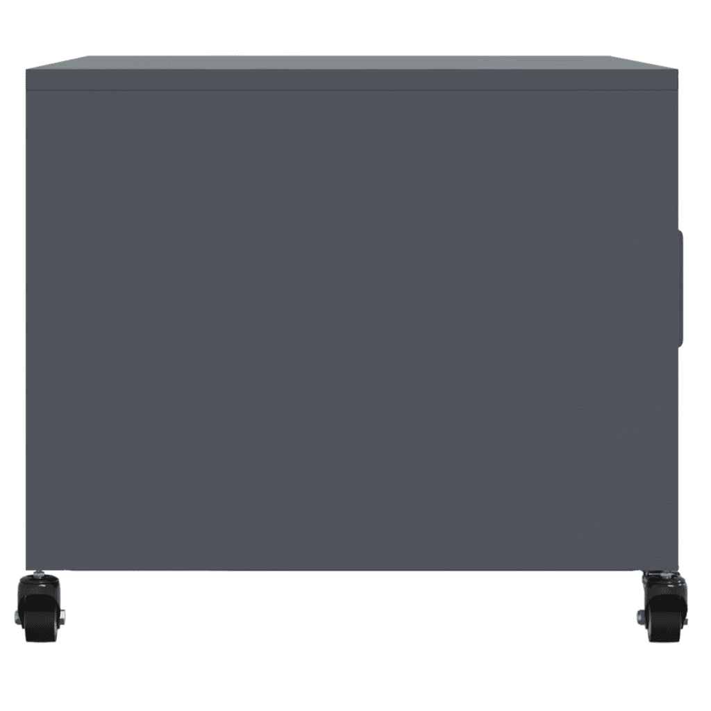 vidaXL Tavolino Antracite 68x50x43,5 cm in Acciaio Laminato a Freddo