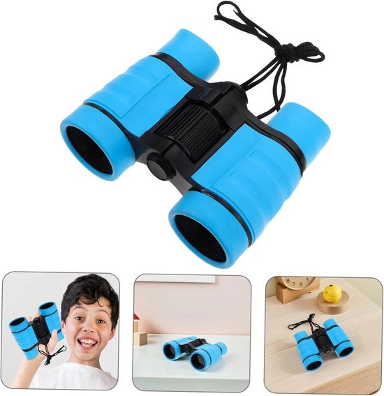 Telescopio portatile 4x30 con cavo, miniatura adatta per osservazione degli uccelli, campeggio, giochi all'aperto (blu)