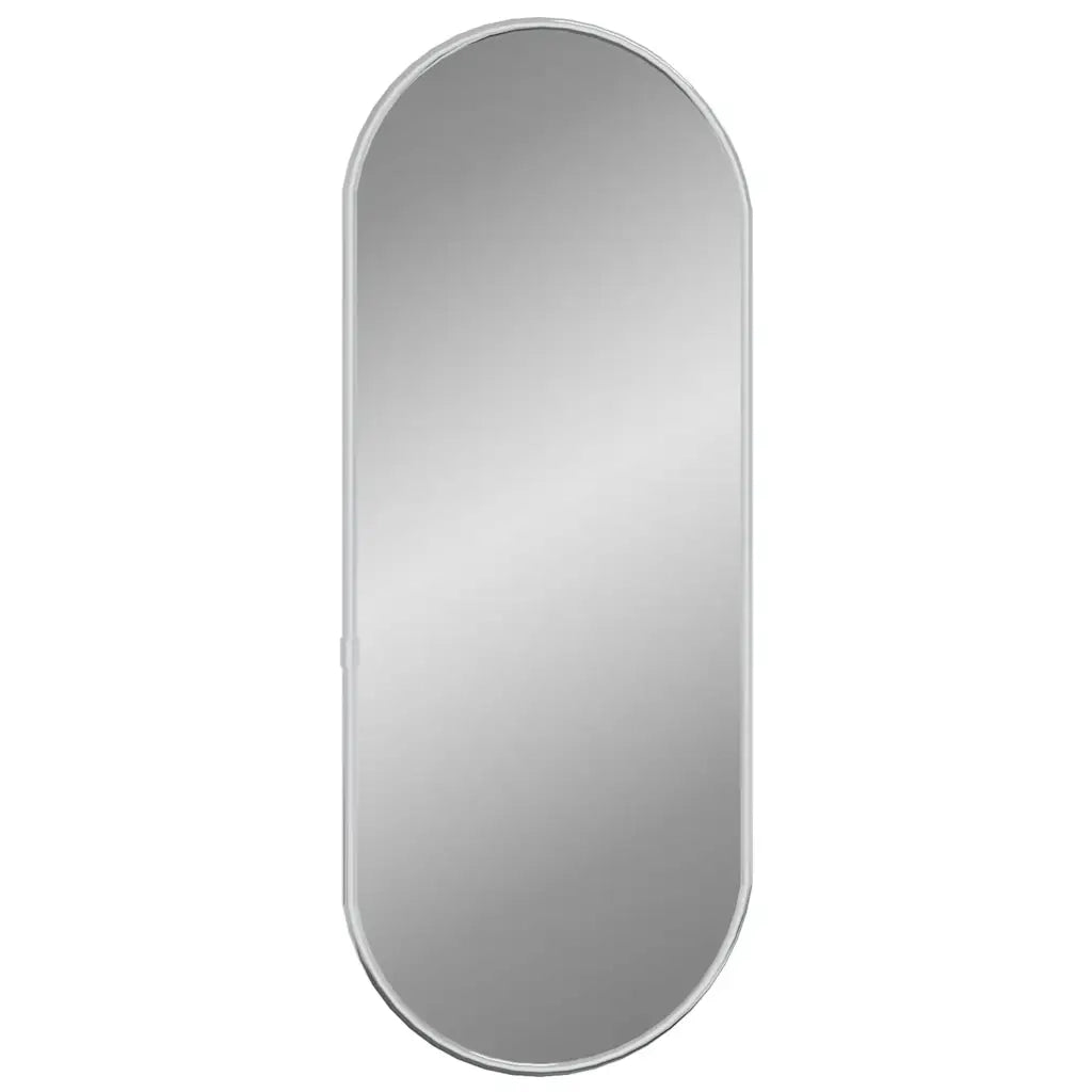 Specchio da Parete Argento 50x20 cm Ovale 348189