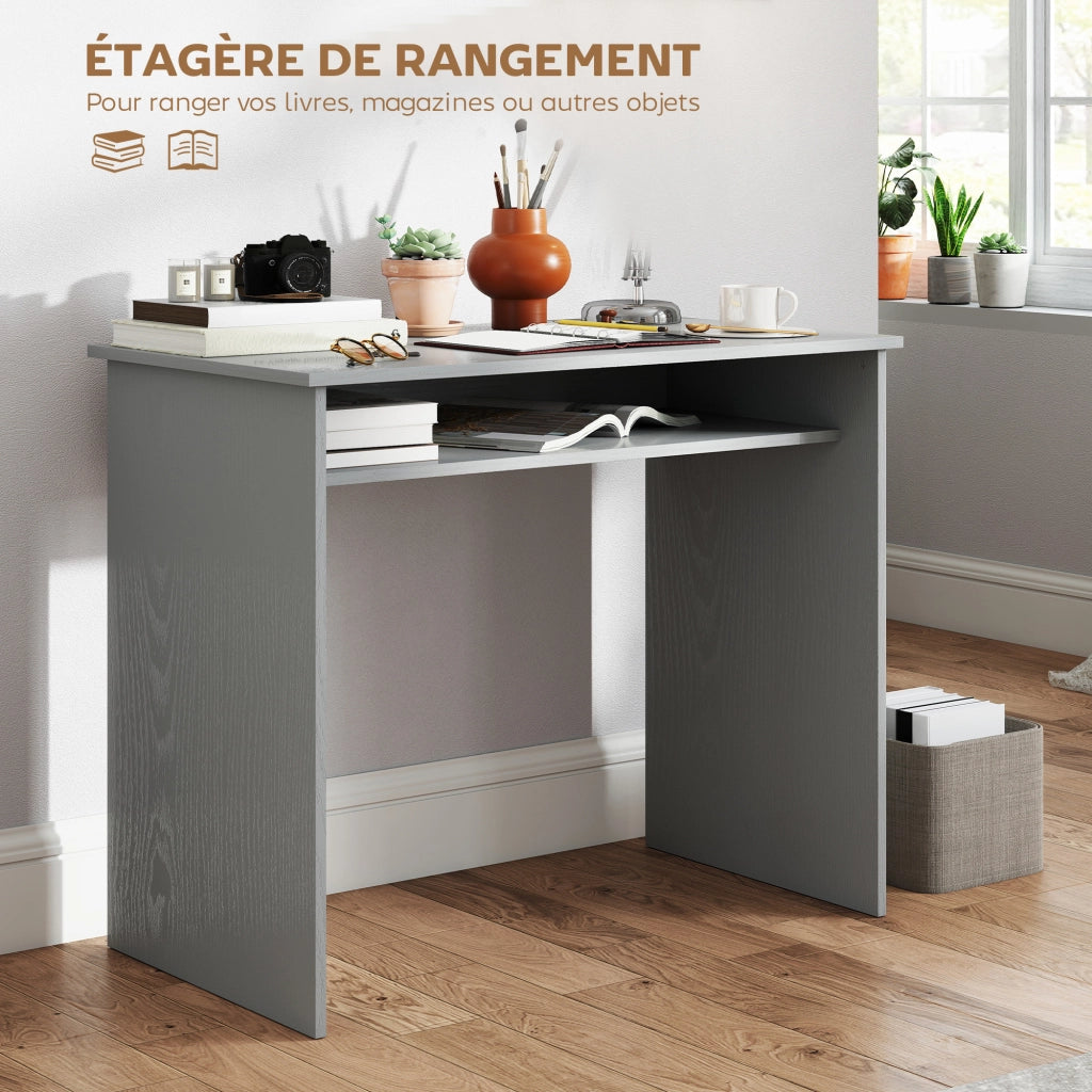 Scrivania computer compatta con ripiano ¨C Xylo ¨C grigio 90x50x74 cm