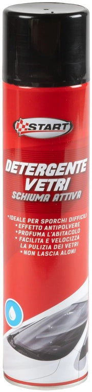 Spray detergente vetri auto, con schiuma attiva, 400 ml antipolvere
