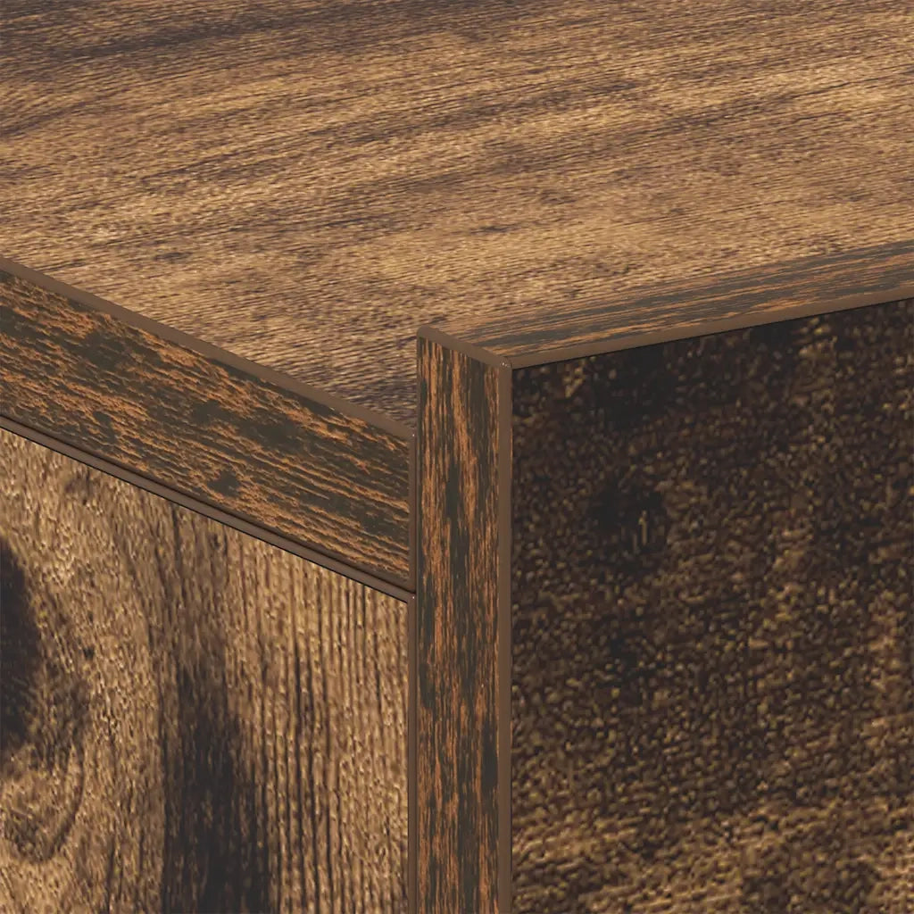 Comodino Pensile-Tavolino da notte Rovere Fumo 40x30x15 cm in Legno Multistrato