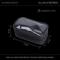 GlamSeries GlamDoubler borsa per trucco 230 x 120 x 100 mm, beauty case per trucchi con 4 scomparti trasparenti