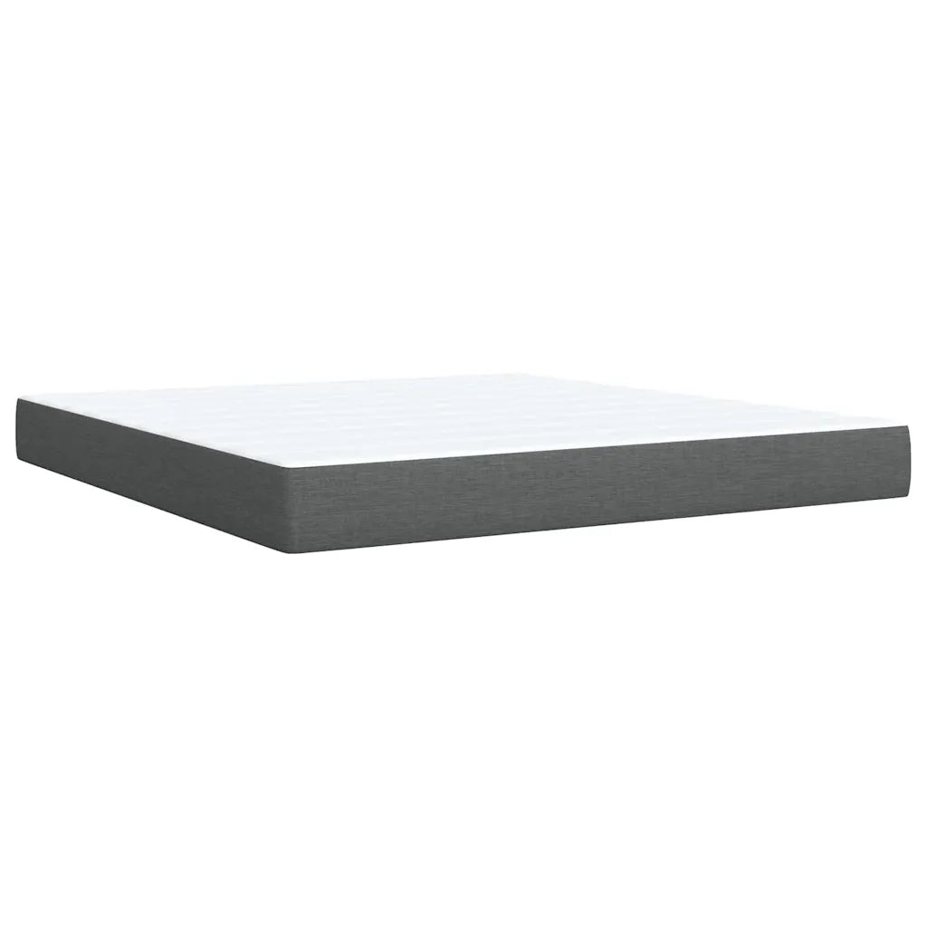 Giroletto a Molle con Materasso Grigio Scuro 180x200 cm Tessuto 3287529