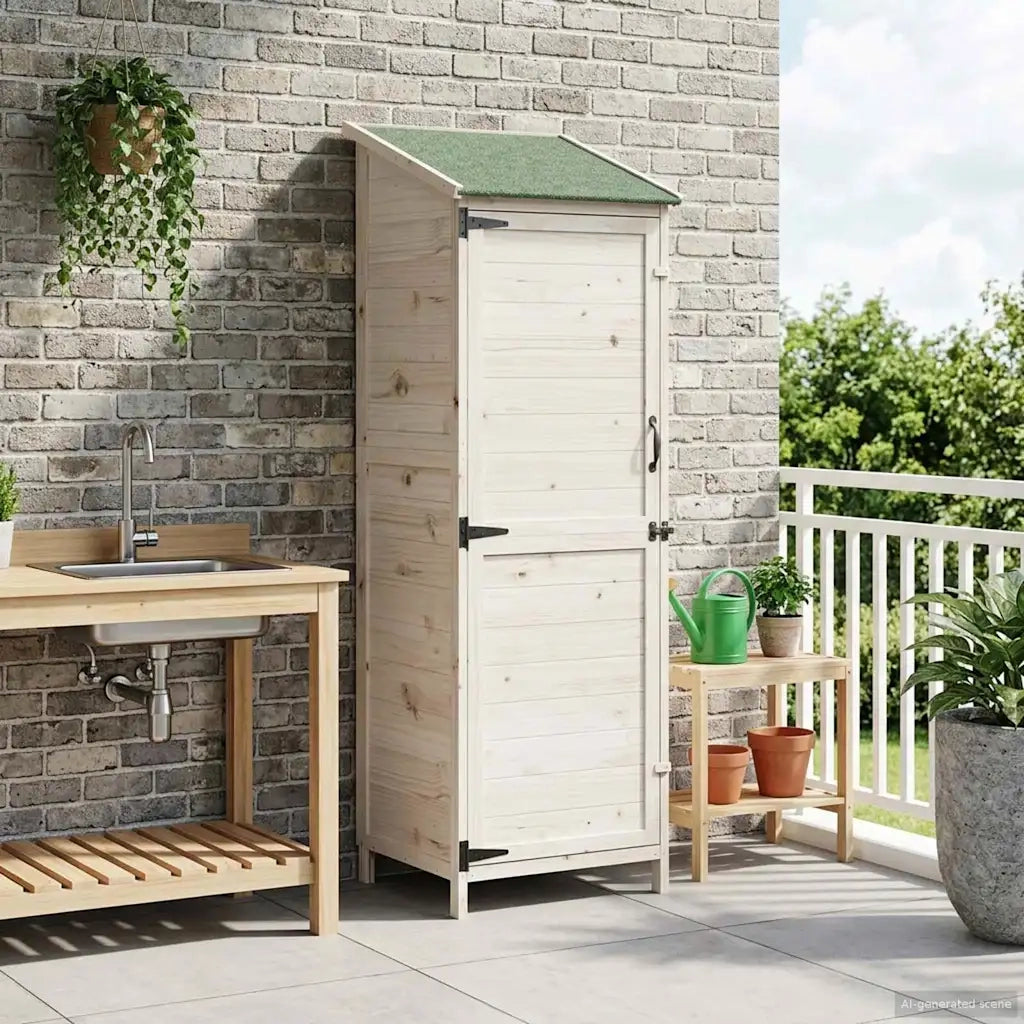 Capanno da Giardino Bianco 59,5 x 56 x 176,5 cm CFW8462021