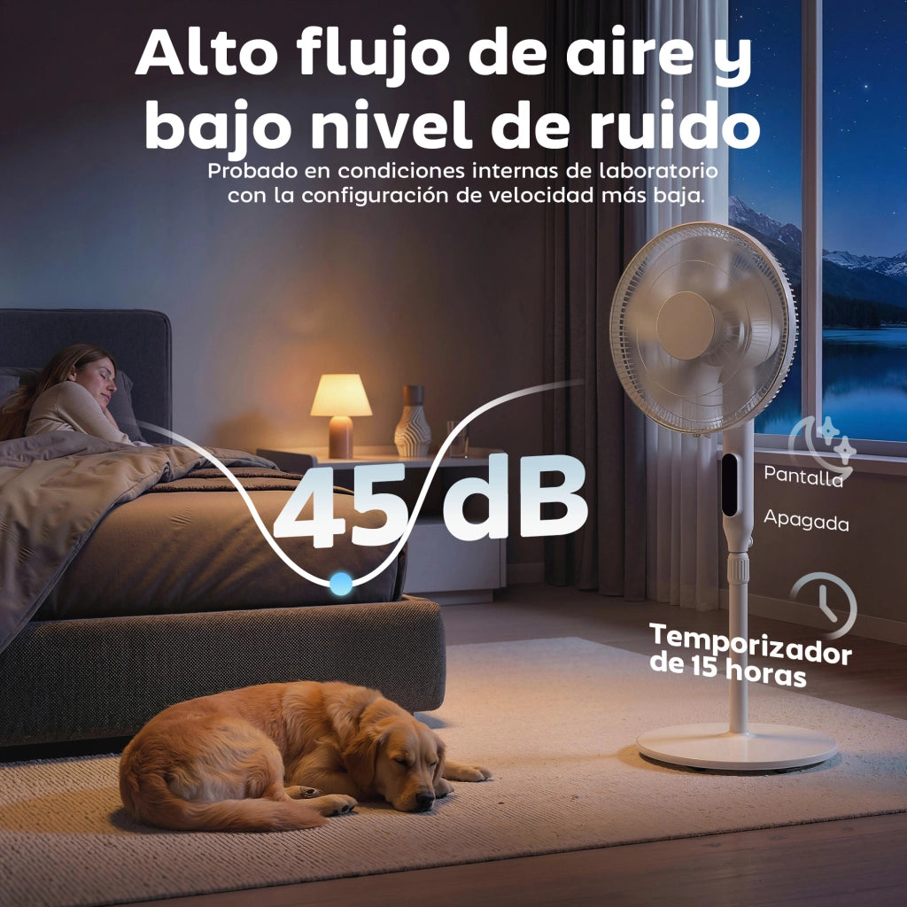 Ventilatore da Pavimento con Telecomando Wifi ¨C zephmum ¨C Bianco