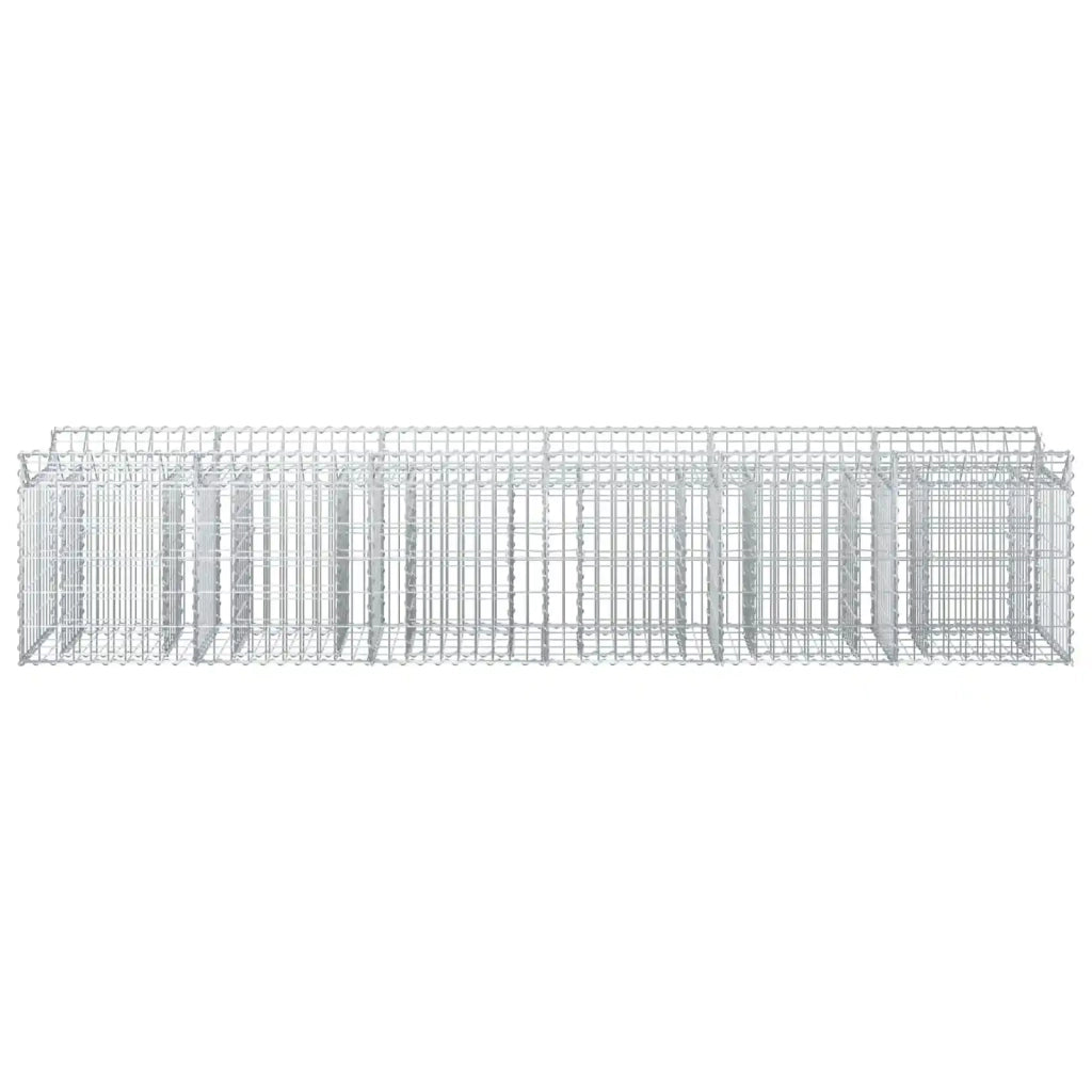 Letto rialzato in gabbione 2 pz Argento CFW7081960