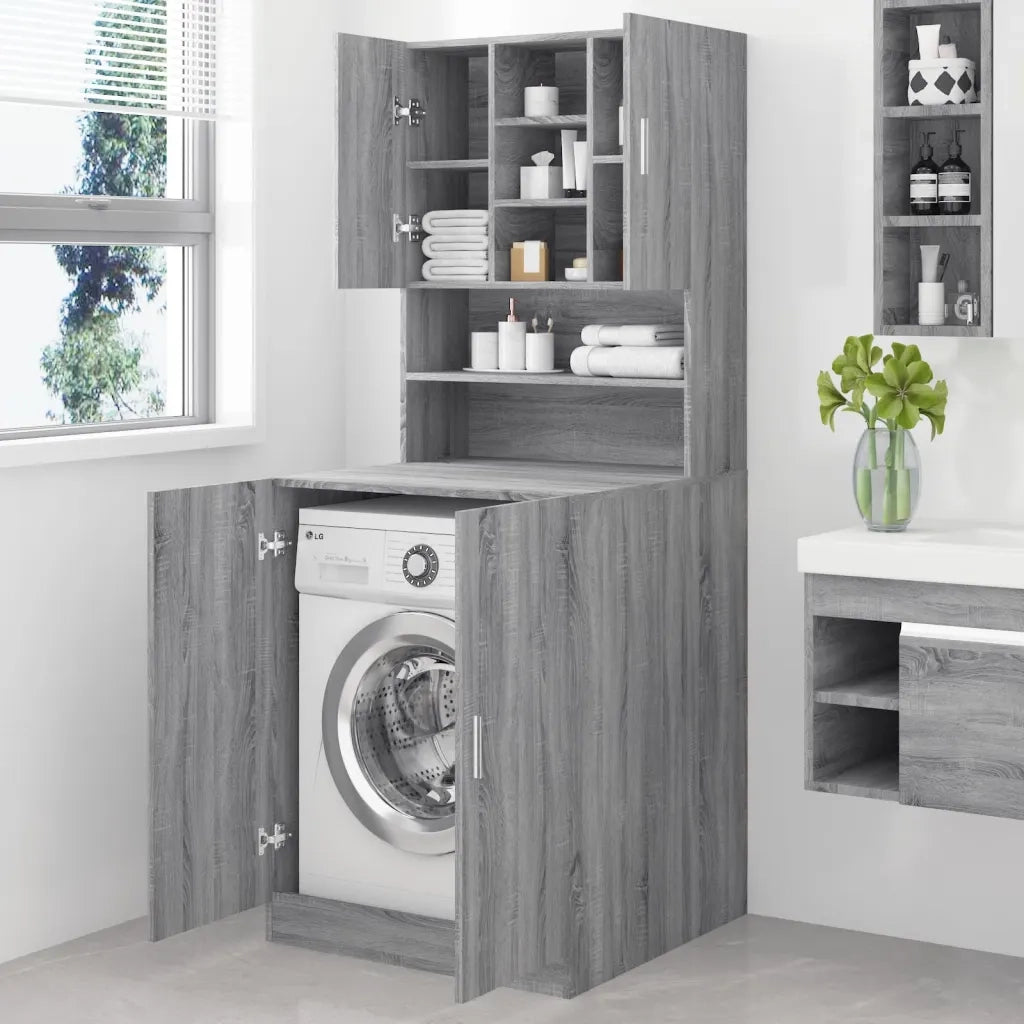 Mobile per Lavatrice Grigio Sonoma in Legno Multistrato CFW5961685
