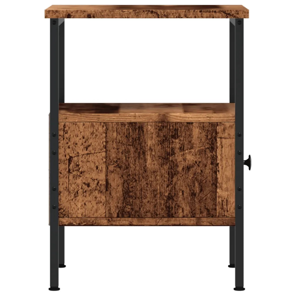 Comodino-Tavolino da notte Legno Antico 34x36x50 cm in Legno Multistrato