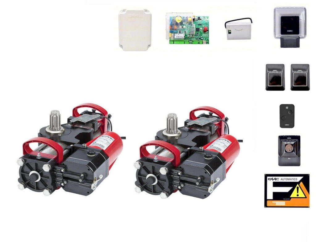 FAAC S800H ENC 24V 2 ANTE KIT AUTOMAZIONE CANCELLO BATTENTE AUTOMATICO INTERRATO