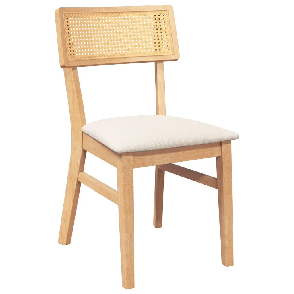 Sedie da Pranzo con Cuscini 2 pz in Legno Massello di Hevea 4102463