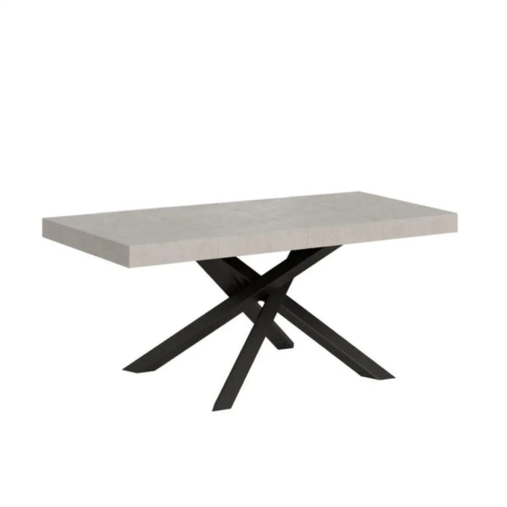 Tavolo allungabile 140/244x90 cm Volantis Premium cashmere gambe antracite