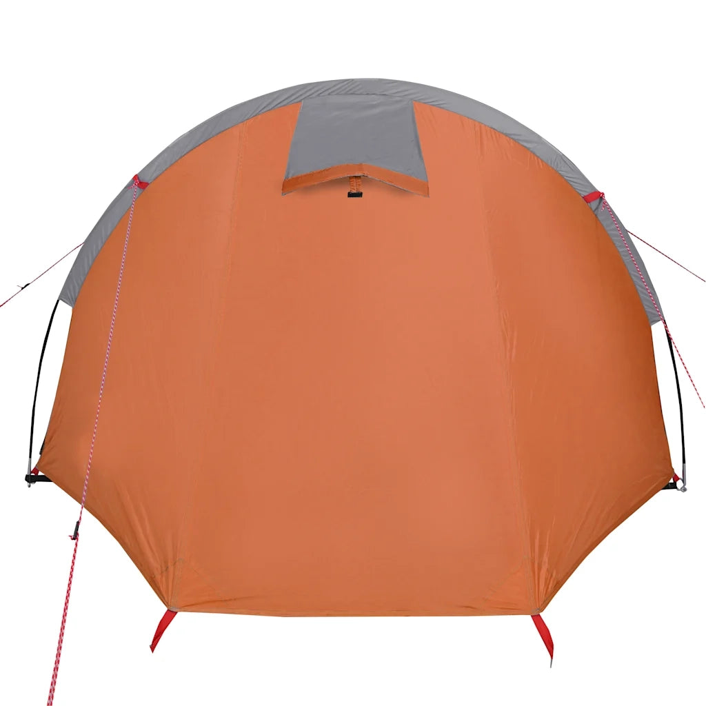 Tenda da Campeggio a Tunnel 4 Persone Arancione Impermeabile 94396