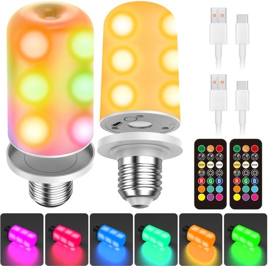 Due lampade LED a distanza con controllo remoto, lampade ricaricabili, chiusura magnetica, timer e funzione di memoria per illuminazione domestica.