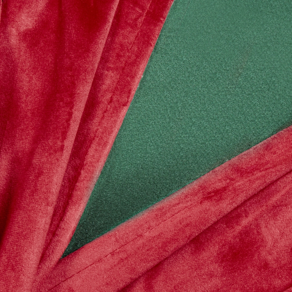Set di 2 cuscini decorativi in tessuto di velluto verde e rosso con motivo di regalo di Natale 45 x 45 cm Accessorio decorativo