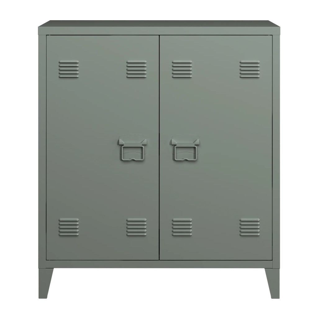 Armadio armadietto per ufficio mobiletto portaoggetti per ufficio officina camera da letto mobiletto per ufficio in metallo con 2 ante 90 x 80 x 33 cm grigio scuro 03_0006338