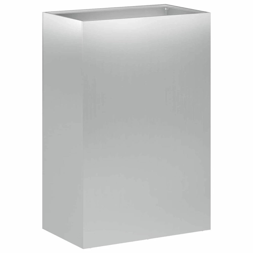Vaso da giardino Argento 50 x 30 x 75 cm Acciaio zincato 8005550