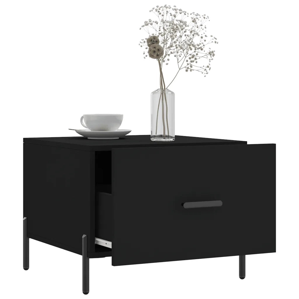 Tavolini da Salotto 2 pz Neri 50x50x40 cm in Legno Multistrato 829415