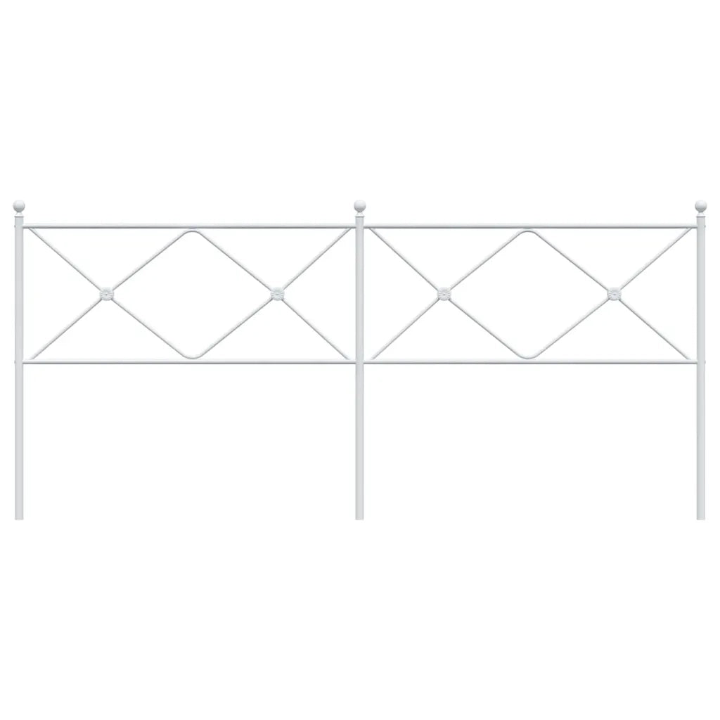 Testiera in Metallo Bianco 193 cm